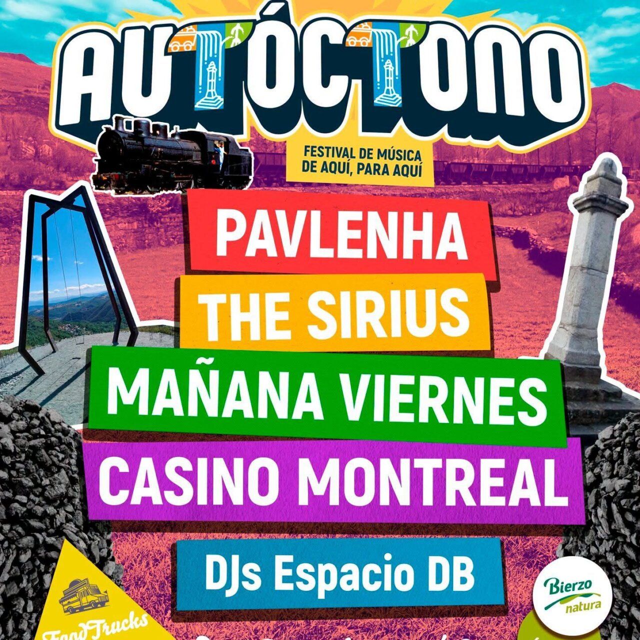 Cartel del Festival Autóctono en Toreno con artistas y actividades