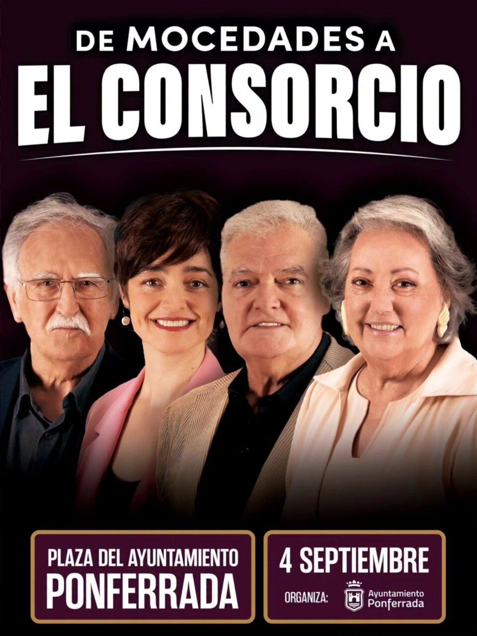 Cartel del evento De Mocedades a El Consorcio en Ponferrada