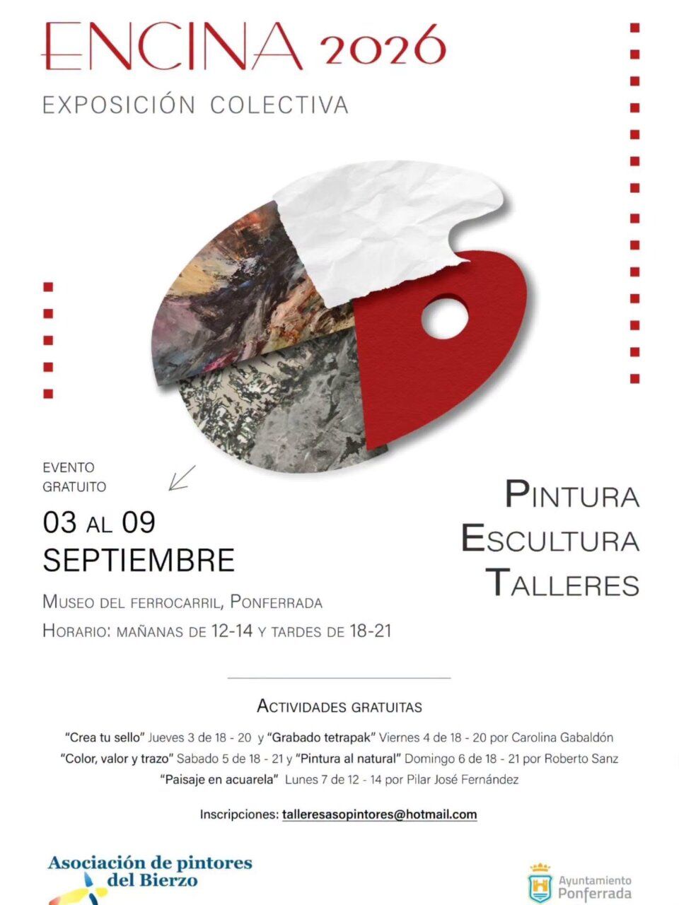 Cartel de la exposición colectiva Encina 2026 en Ponferrada