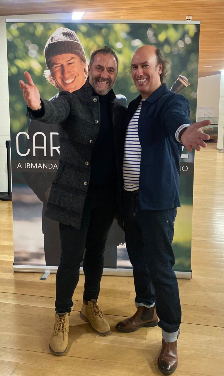 Jorge Prada y un colega en un evento musical