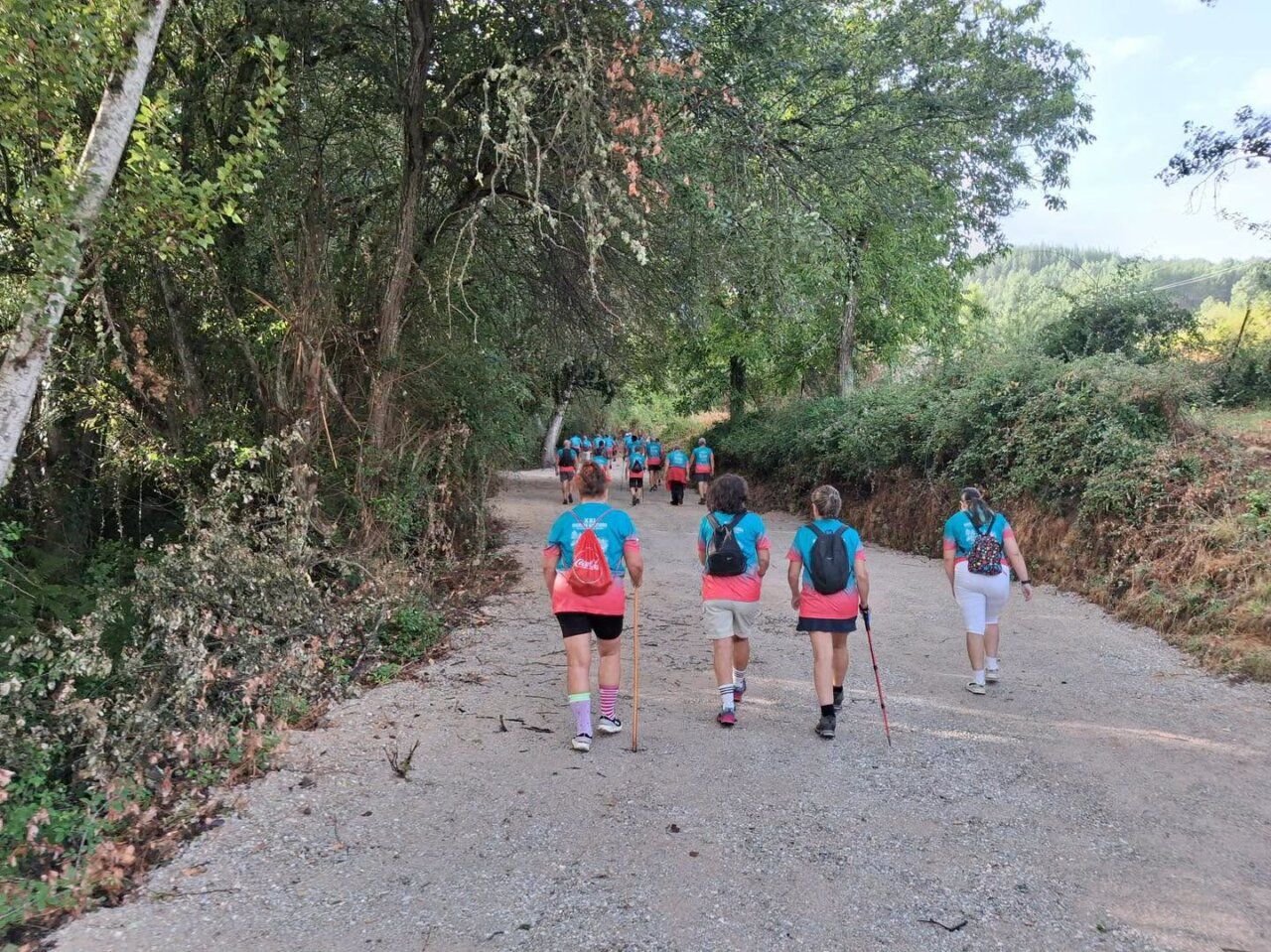 Grupo de participantes en la XXI Marcha Nocturna de Arganza
