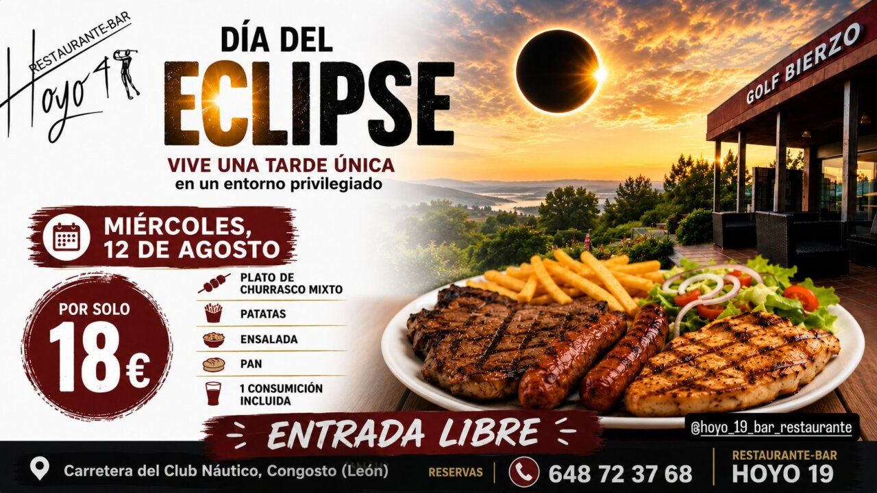 Menú especial del Restaurante-Bar Hoyo 19 para el eclipse solar