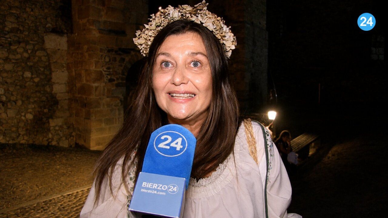 Sonia Pacios en la entrevista sobre el Medieval de Carracedelo