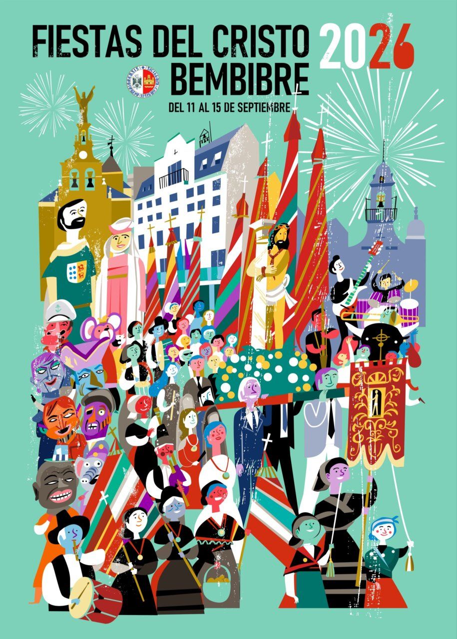 Cartel colorido de las Fiestas del Cristo de Bembibre 2026