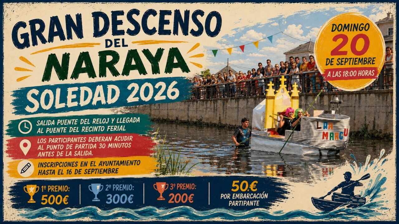 Cartel del Gran Descenso del Naraya 2026 en Camponaraya