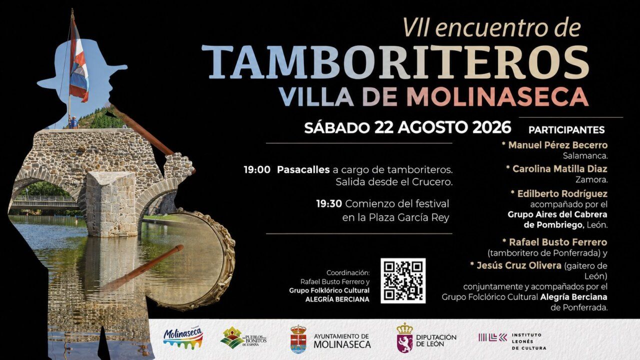 Cartel del VII Encuentro de Tamboriteros en Molinaseca