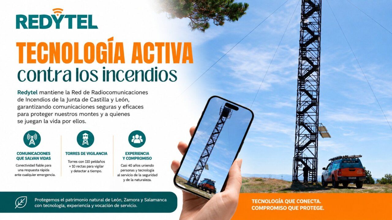 Torre de vigilancia forestal de Redytel en Castilla y León