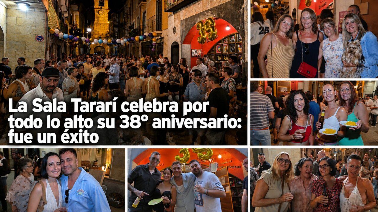 Celebración del 38º aniversario de la Sala Tararí con música y alegría.