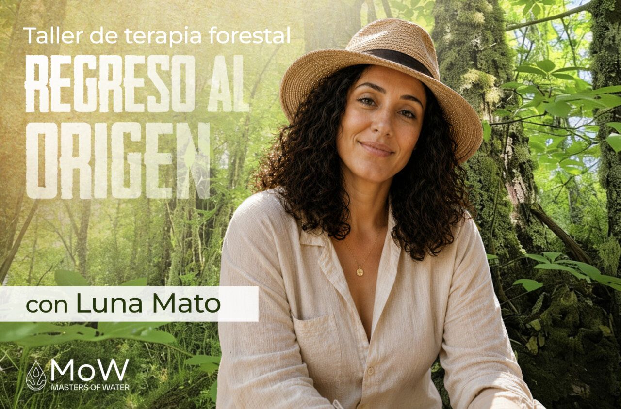 Luna Mato en taller de terapia forestal en un entorno natural
