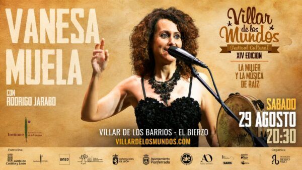 Vanesa Muela actuando en el Festival Villar de los Mundos