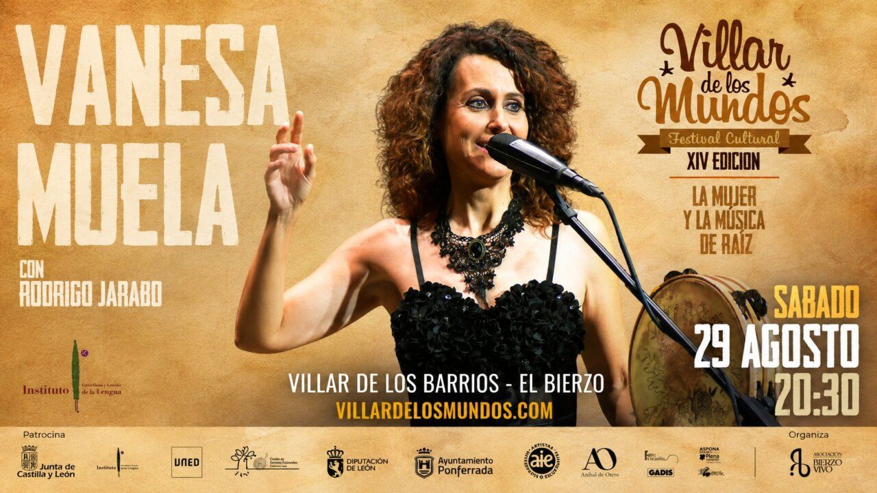 Vanesa Muela actuando en el Festival Villar de los Mundos