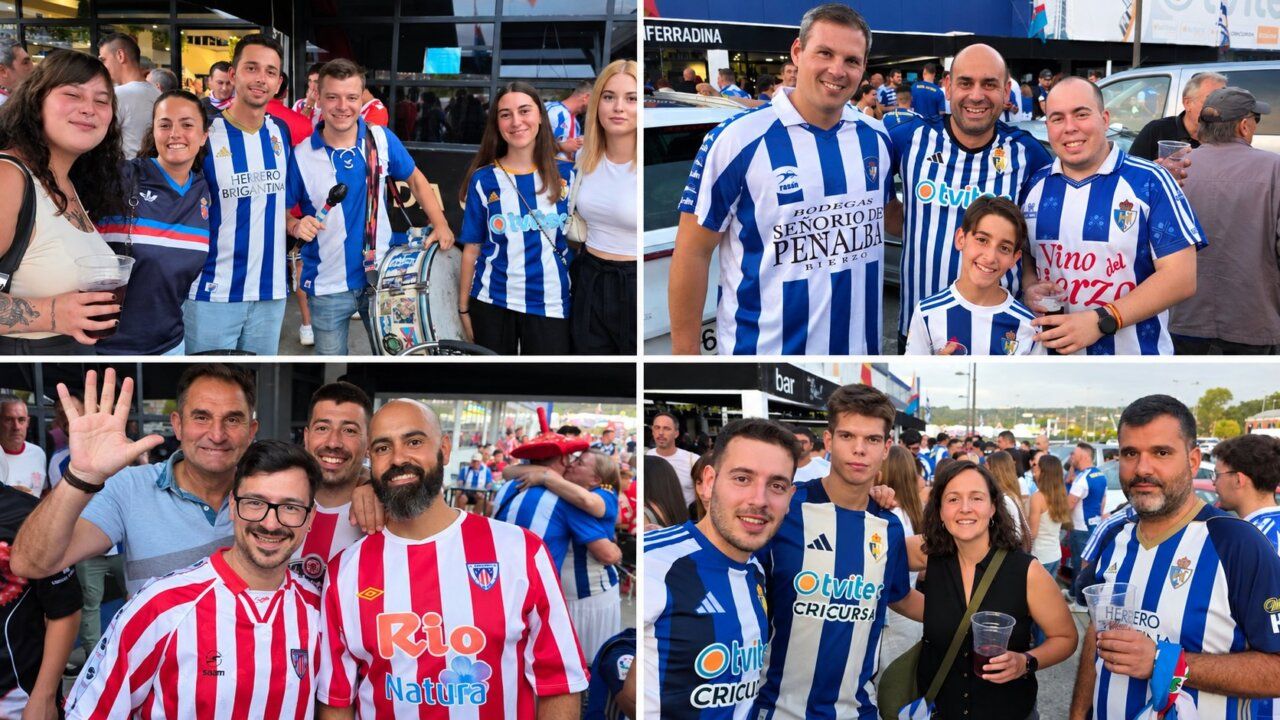 Aficionados de la Ponferradina en el Bar El Toralín durante un partido