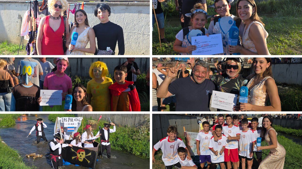 Participantes y ganadores del Descenso del Naraya en Camponaraya