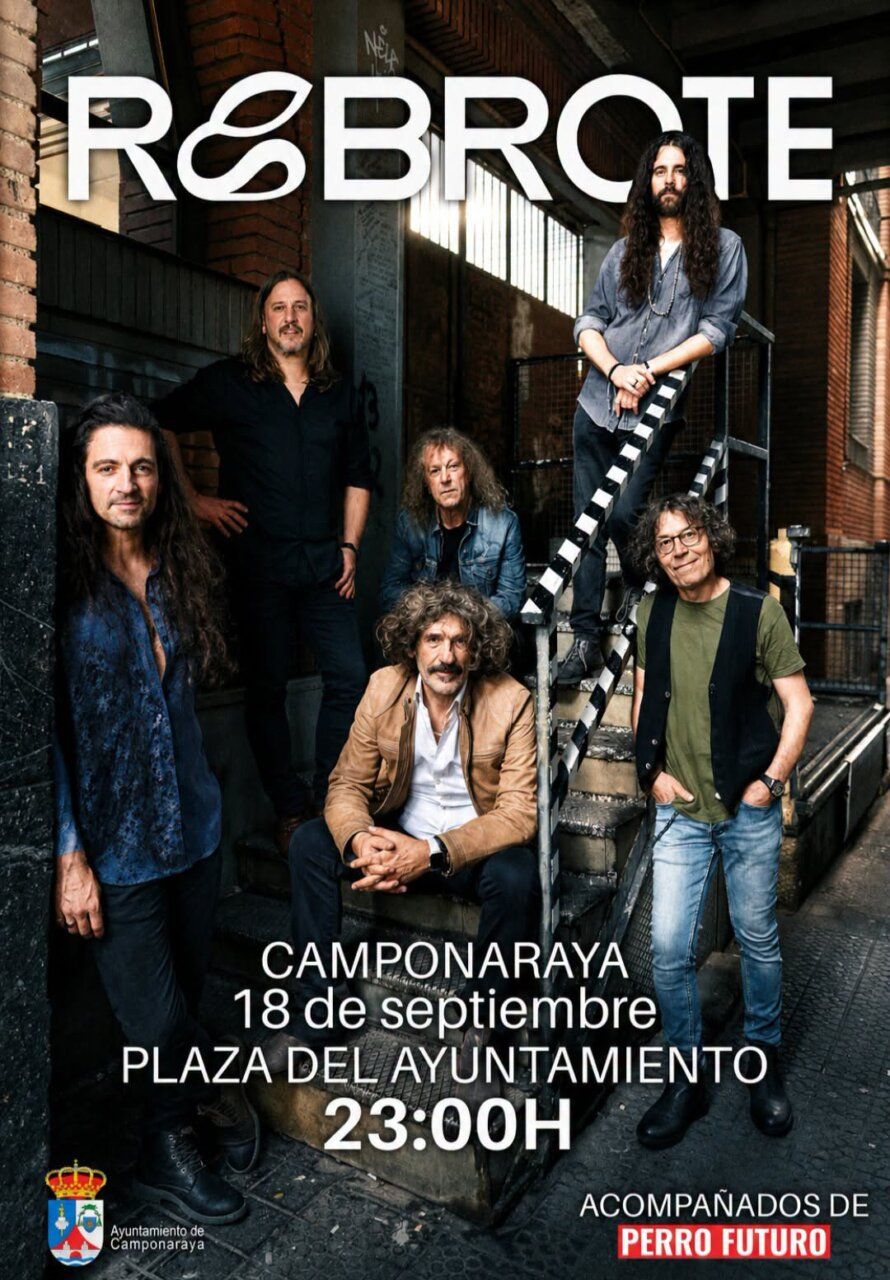Grupo musical R&Brote en la Plaza del Ayuntamiento de Camponaraya