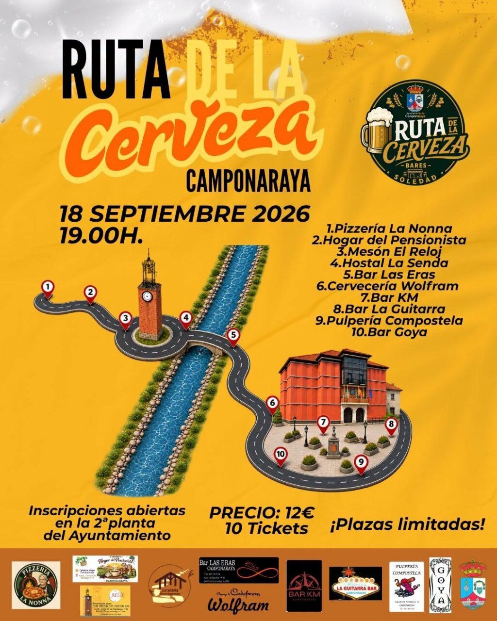 Cartel de las Fiestas de La Soledad en Camponaraya 2026