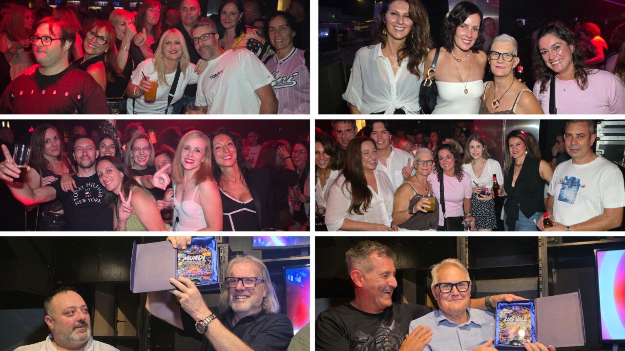 Grupo de personas disfrutando en la fiesta de los 80 y 90 en Ponferrada