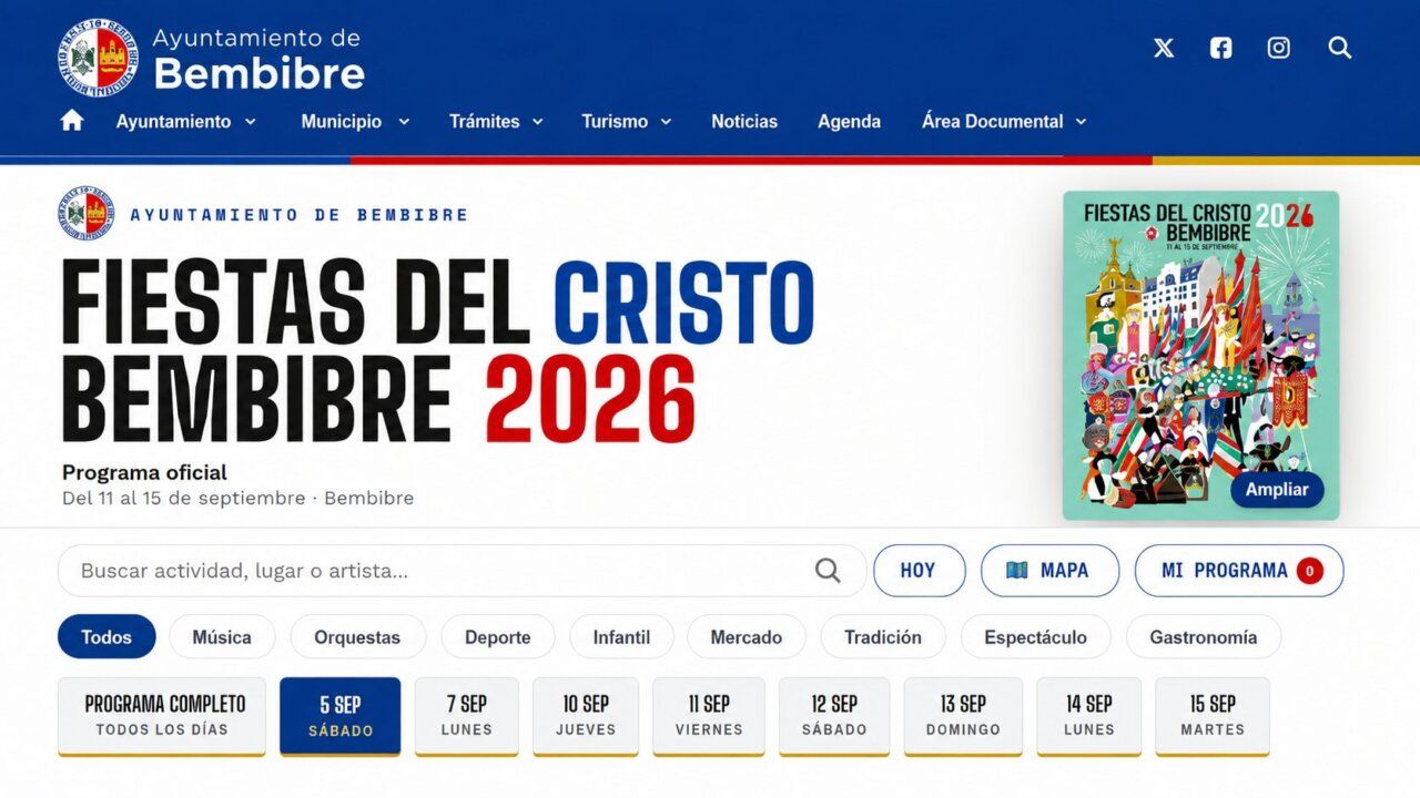 Programa de fiestas del Cristo en Bembibre 2026