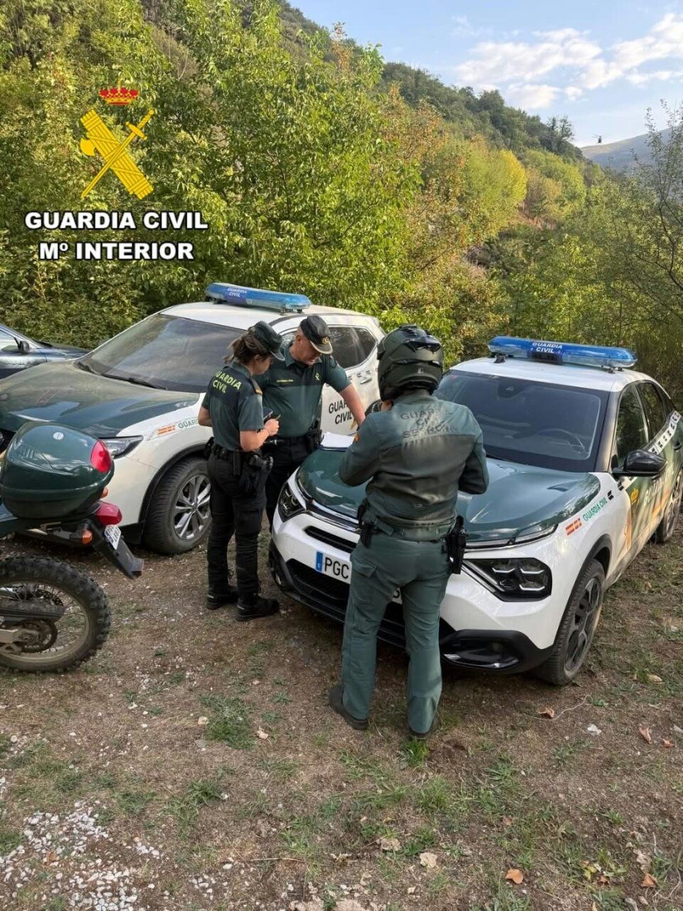Guardia Civil en operación de búsqueda en Sigüeya