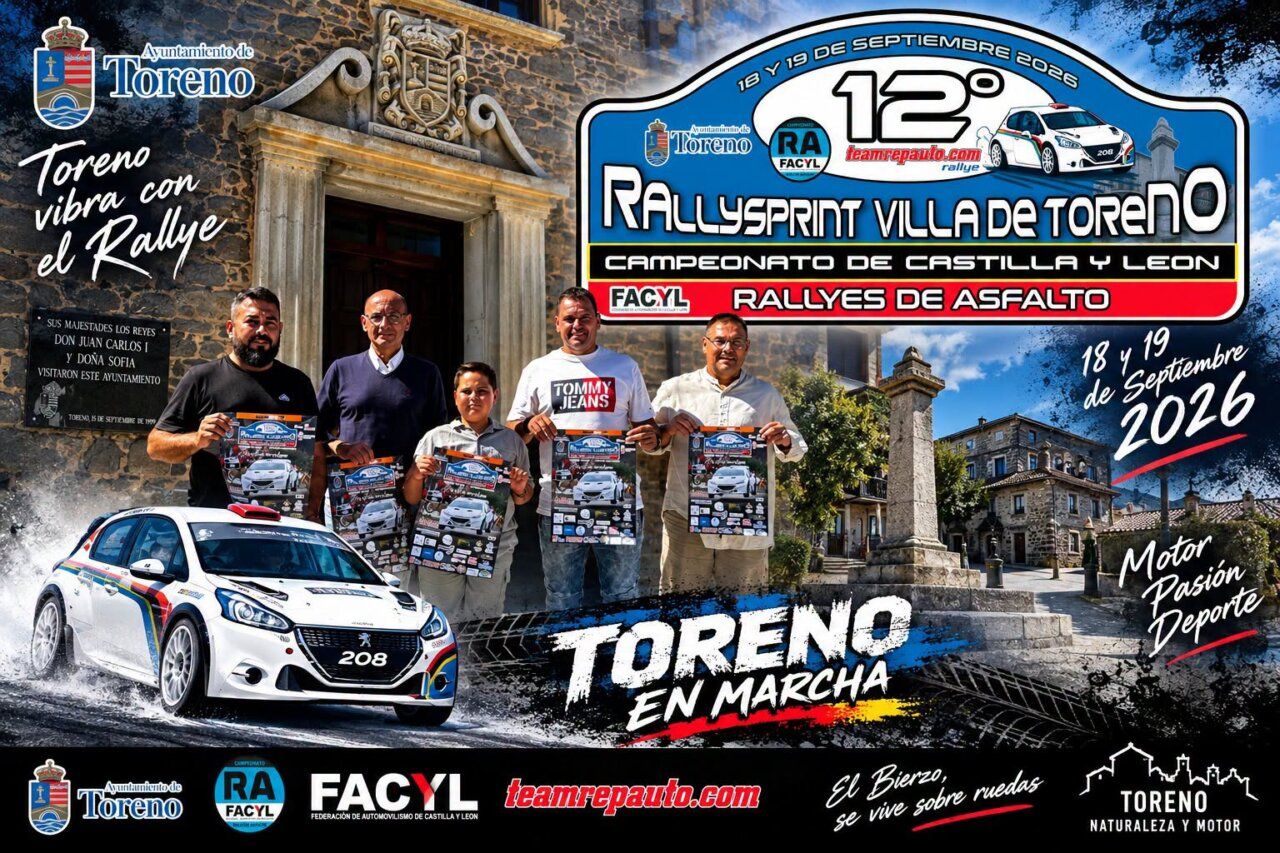 Cartel del XII Rallysprint Villa de Toreno en un evento automovilístico