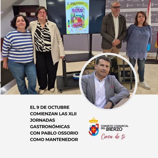 Presentación de las XLII Jornadas Gastronómicas del Bierzo con Pablo Ossorio.