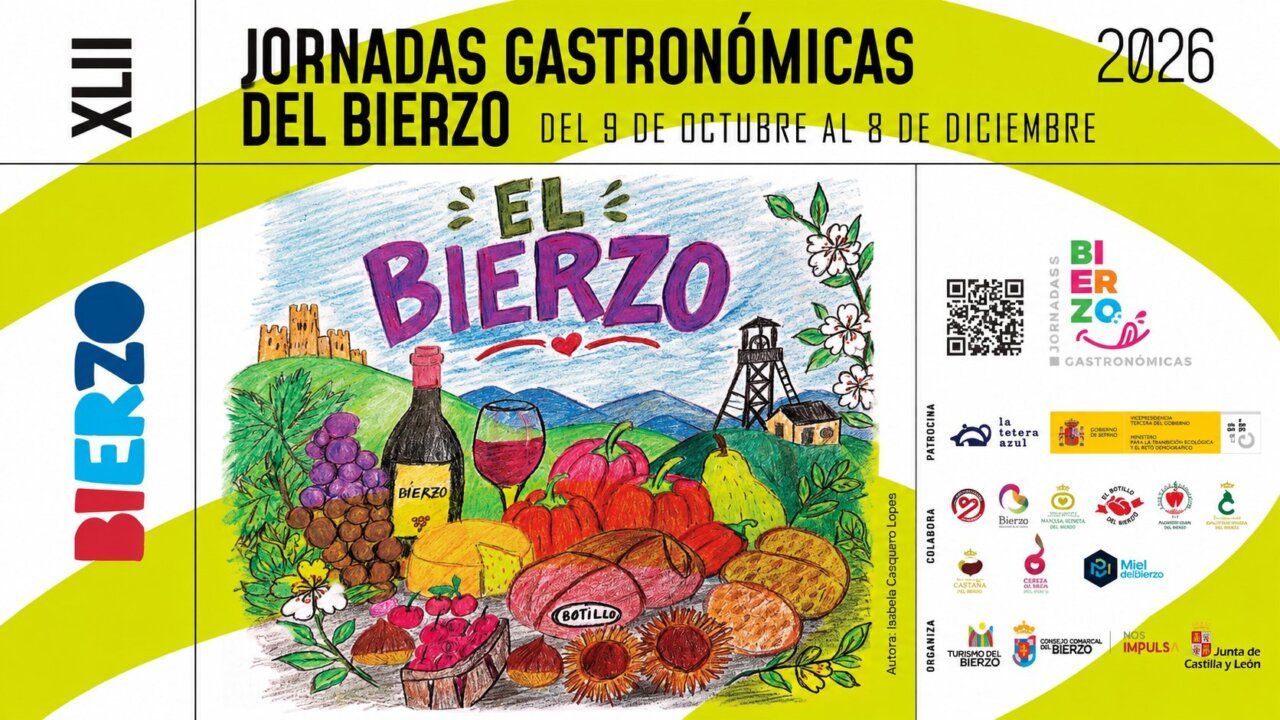 Cartel de las Jornadas Gastronómicas del Bierzo 2026 con productos locales