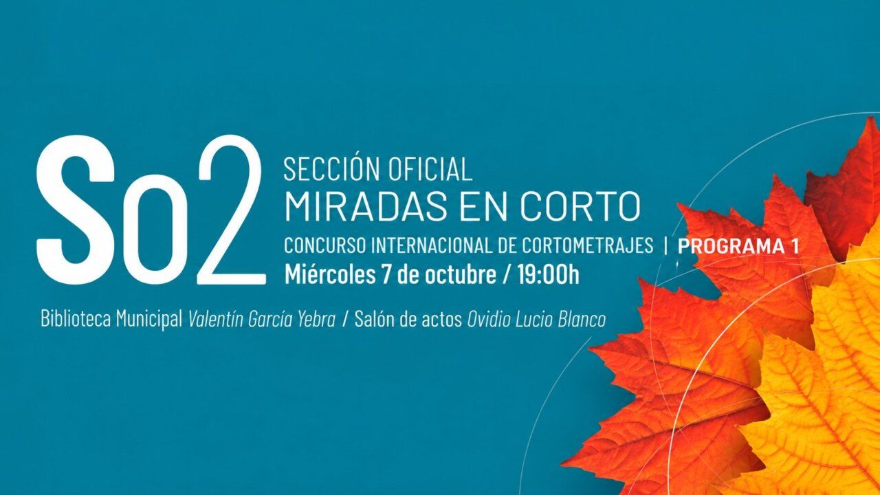 Cartel del Festival de Cine de Ponferrada con hojas de otoño
