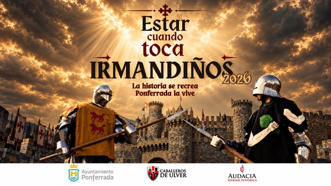 Recreación histórica de los Irmandiños en Ponferrada con caballeros medievales