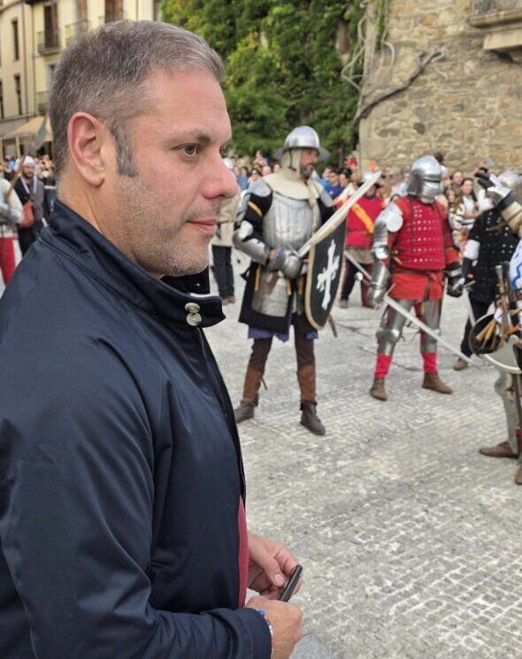Participante en la recreación histórica de los Irmandiños en Ponferrada