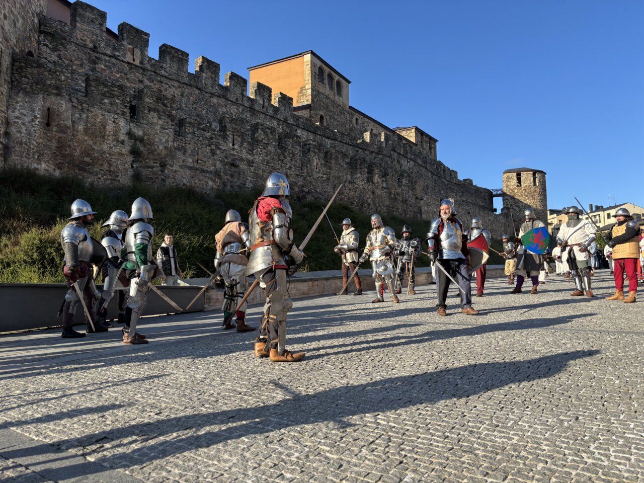 Recreación histórica en Ponferrada durante el Puente del Pilar
