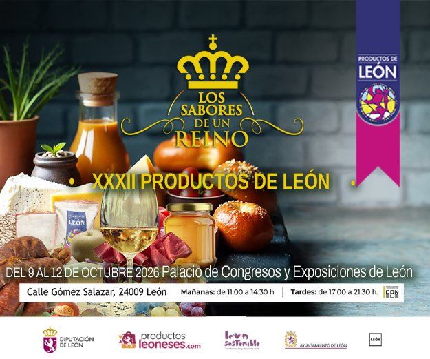 Evento de productos de León con alimentos y bebidas típicas
